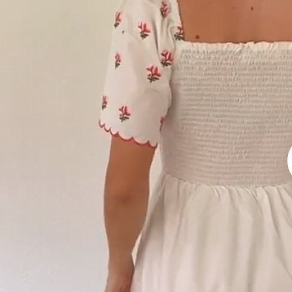 CELLA & FLO  Embroidered  Nursing Evening  White Dress Size 8  NWT - Picture 3 of 9